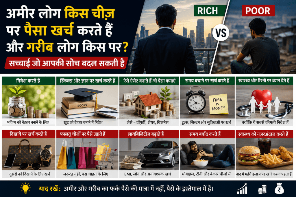 Amir Aur Garib Ki Soch Ka Antar – Paisa Kharch Karne Aur Nivesh Karne Ki Aadatein